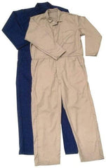 PRO-SAFE - Size 5XL, Navy Blue, Zipper, Arc Flash Coverall - 56 to 58" Chest, Indura Ultra Soft, Cotton, Nylon, 6 Pockets - USA Tool & Supply