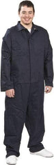 PRO-SAFE - Size XL, Navy Blue, Zipper, Arc Flash Coverall - 40 to 42" Chest, Indura Ultra Soft, Cotton, Nylon, 6 Pockets - USA Tool & Supply