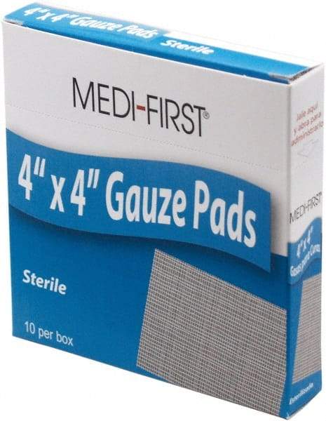 Medique - 4" Long x 4" Wide, General Purpose Pad - White, Gauze Bandage - USA Tool & Supply