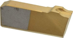 Hertel - 3/32 HG120CO Grade, 0.0938" Cutting Width, Carbide Cutoff Insert - 4° Right Hand Lead Angle, TiN Coated - USA Tool & Supply