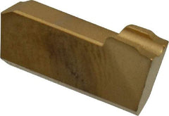 Hertel - 1/8 HG120CO Grade, 0.125" Cutting Width, Carbide Cutoff Insert - 12° Right Hand Lead Angle, TiN Coated - USA Tool & Supply