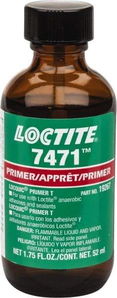 Loctite - 1.75 Fluid Ounce Bottle, Amber, Liquid Primer - Series 7471 - USA Tool & Supply