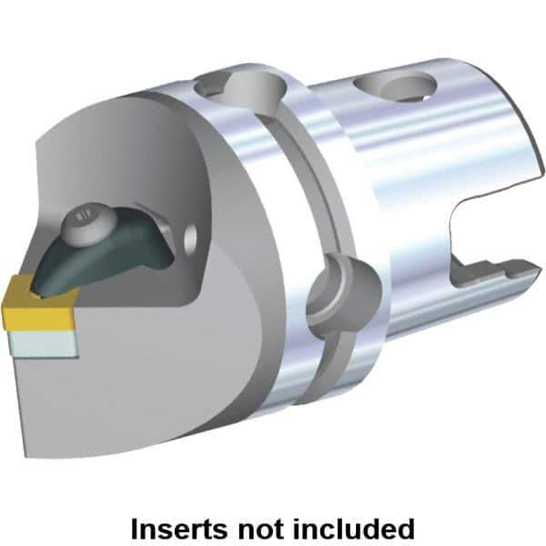 Kennametal - Neutral Cut, Size KM40, SN.. Insert Compatiblity, Modular Turning & Profiling Cutting Unit Head - 45mm Head Length, Through Coolant, Series Kenclamp - USA Tool & Supply