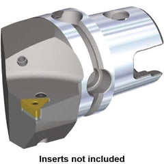 Kennametal - Left Hand Cut, Size KM40, TN.. Insert Compatiblity, Internal or External Modular Turning & Profiling Cutting Unit Head - 27mm Ctr to Cutting Edge, 40mm Head Length, Through Coolant, Series Kenlever - USA Tool & Supply