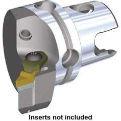 Kennametal - VBMR.. Insert, 40mm Head Length, Modular Grooving Cutting Unit Head - Left Hand Cut, System Size KM40, Through Coolant, Series Top Notch - USA Tool & Supply
