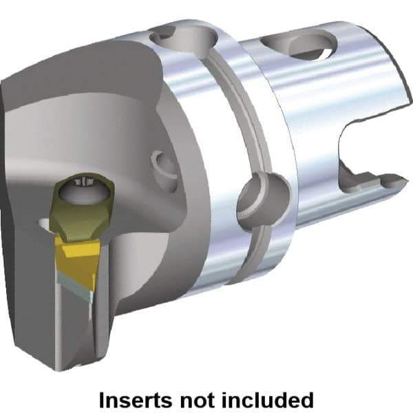 Kennametal - V.GR.. Insert, 40mm Head Length, Modular Grooving Cutting Unit Head - Right Hand Cut, System Size KM40, Through Coolant, Series Top Notch - USA Tool & Supply