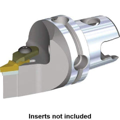 Kennametal - V.GR.. Insert, 45mm Head Length, Modular Grooving Cutting Unit Head - Left Hand Cut, System Size KM40, Through Coolant, Series Top Notch - USA Tool & Supply