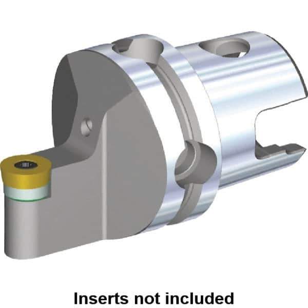 Kennametal - Neutral Cut, Size KM40, RC.. Insert Compatiblity, Modular Turning & Profiling Cutting Unit Head - 5mm Ctr to Cutting Edge, 40mm Head Length, Through Coolant, Series S-Clamping - USA Tool & Supply