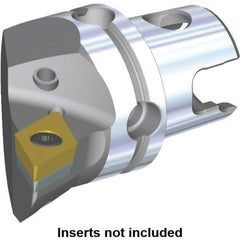 Kennametal - Left Hand Cut, Size KM40, DC.. Insert Compatiblity, Internal or External Modular Turning & Profiling Cutting Unit Head - 27mm Ctr to Cutting Edge, 40mm Head Length, Through Coolant, Series S-Clamping - USA Tool & Supply