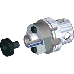 Kennametal - KM4X100 Modular Connection 1-1/4" Pilot Diam Shell Mill Holder - 4" Flange to Nose End Projection, 2.88" Nose Diam, 5/8-18 Lock Screw, Through-Spindle Coolant - Exact Industrial Supply