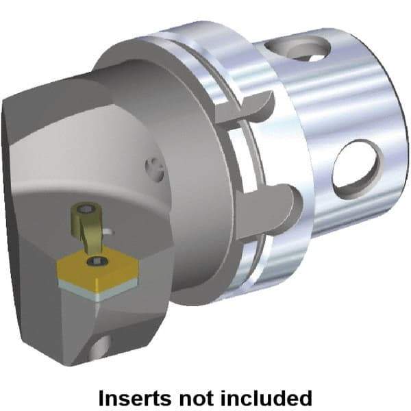 Kennametal - Left Hand Cut, Size KM4X100, CN.. Insert Compatiblity, Internal or External Modular Turning & Profiling Cutting Unit Head - 63mm Ctr to Cutting Edge, 100mm Head Length, Through Coolant - USA Tool & Supply