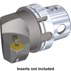 Kennametal - Left Hand Cut, Size KM4X100, CN.. Insert Compatiblity, Internal or External Modular Turning & Profiling Cutting Unit Head - 63mm Ctr to Cutting Edge, 100mm Head Length, Through Coolant - USA Tool & Supply