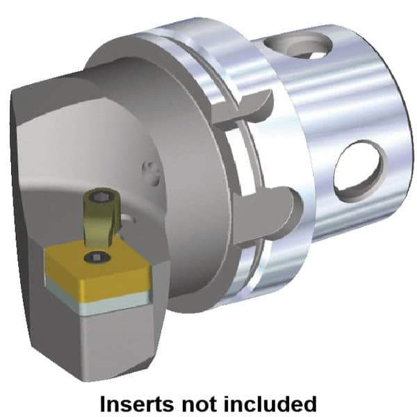 Kennametal - Left Hand Cut, Size KM4X100, CN.. Insert Compatiblity, Modular Turning & Profiling Cutting Unit Head - 58mm Ctr to Cutting Edge, 100mm Head Length, Through Coolant - USA Tool & Supply