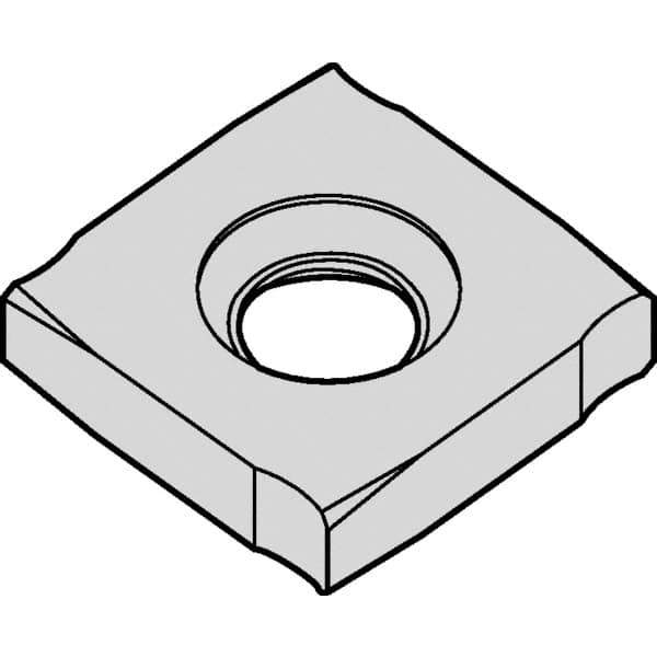 Kennametal - SNHX1203 GP Grade KCPM40 Carbide Milling Insert - TiAlN/AlCrN Finish, 0.126" Thick, 1/2" Inscribed Circle - USA Tool & Supply