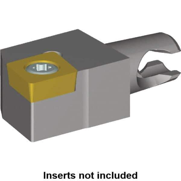 Kennametal - Right Hand Cut, Size KM12, CC.. Insert Compatiblity, Modular Turning & Profiling Cutting Unit Head - 8mm Ctr to Cutting Edge, 20mm Head Length, Series KM Micro - USA Tool & Supply