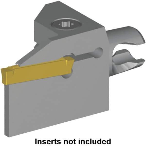 Kennametal - A4S Insert, 30mm Head Length, 3mm Min Groove Width, Modular Grooving Cutting Unit Head - Left Hand Cut, System Size KM12, Series Micro A4 - USA Tool & Supply