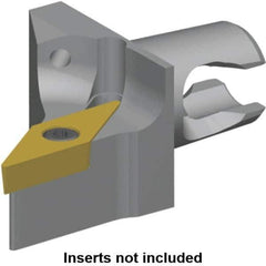 Kennametal - Left Hand Cut, Size KM16, VB.. Insert Compatiblity, Modular Turning & Profiling Cutting Unit Head - 10mm Ctr to Cutting Edge, 20mm Head Length, Through Coolant, Series KM Micro - USA Tool & Supply
