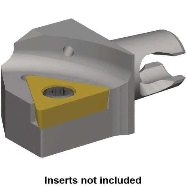 Kennametal - Right Hand Cut, Size KM16, TC.. Insert Compatiblity, Modular Turning & Profiling Cutting Unit Head - 10mm Ctr to Cutting Edge, 20mm Head Length, Through Coolant, Series KM Micro - USA Tool & Supply