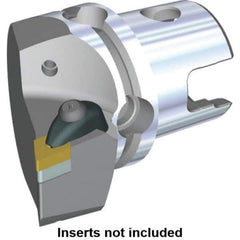 Kennametal - Right Hand Cut, Size KM40, DN.. Insert Compatiblity, Modular Turning & Profiling Cutting Unit Head - 27mm Ctr to Cutting Edge, 50mm Head Length, Through Coolant, Series Kenclamp - USA Tool & Supply