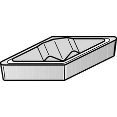 Kennametal - VCMR332, KCM15B Grade Carbide Profiling Insert - TiOCN Finish, 35° Incl Angle, Diamond, 3/16" Thick, 1/32" Corner Radius, 3/8" Inscribed Circle - USA Tool & Supply