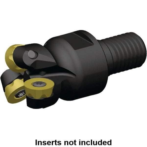 Kennametal - 28mm Cutting Diam, 29mm Shank Diam, 1.575" Max Depth of Cut, Modular Connection Indexable Copy End Mill - 4 Inserts, RP.T 1204M0.. Insert, KSRM Toolholder, Steel, Through Coolant - USA Tool & Supply