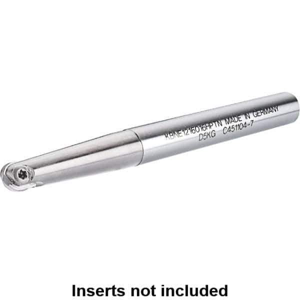 Kennametal - 16mm Cut Diam, 8mm Max Depth of Cut, 20mm Shank Diam, 175mm OAL, Indexable Ball Nose End Mill - 90mm Head Length, Straight Shank, KDMB Toolholder, KDMB 16.. Insert - USA Tool & Supply