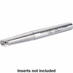 Kennametal - 12mm Cut Diam, 6mm Max Depth of Cut, 16mm Shank Diam, 150mm OAL, Indexable Ball Nose End Mill - 90mm Head Length, Straight Shank, KDMB Toolholder, KDMB 12.. Insert - USA Tool & Supply