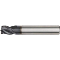 Kennametal - 0.6181" Mill Diam, 34mm LOC, 3 Flute Solid Carbide Keyway End Mill - Spiral Flute, AlTiN Finish, 16mm Shank Diam, 82mm OAL, 38° Helix, Centercutting - USA Tool & Supply