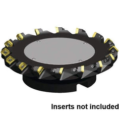 Kennametal - 76.8mm Cut Diam, 22mm Arbor Hole, 6.6mm Max Depth of Cut, 45° Indexable Chamfer & Angle Face Mill - 5 Inserts, SECX-EN GN\xB6SECX-GD2\xB6SECX-SN GN Insert, Right Hand Cut, 5 Flutes, Through Coolant, Series Beyond Blast KSSM - USA Tool & Supply