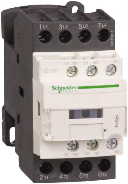 Schneider Electric - 4 Pole, 48 Coil VAC at 50/60 Hz, 25 Amp at 440 VAC, Nonreversible IEC Contactor - Bureau Veritas, CCC, CSA, CSA C22.2 No. 14, DNV, EN/IEC 60947-4-1, EN/IEC 60947-5-1, GL, GOST, LROS, RINA, UL 508, UL Listed - USA Tool & Supply