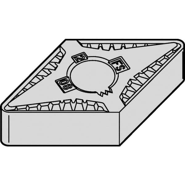 Kennametal - DNGG431 FS Grade KCU10 Carbide Turning Insert - TiAlN Finish, 55° Diamond, 1/2" Inscr Circle, 3/16" Thick, 1/64" Corner Radius - USA Tool & Supply