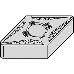Kennametal - DNGG431 FS Grade KCU10 Carbide Turning Insert - TiAlN Finish, 55° Diamond, 1/2" Inscr Circle, 3/16" Thick, 1/64" Corner Radius - USA Tool & Supply