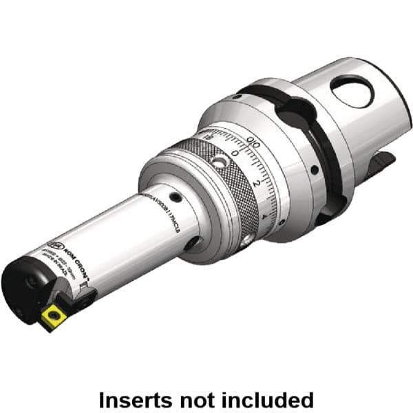 Kennametal - Neutral Cut, 52mm Min Bore Diam, Size KM40TS Modular Boring Cutting Unit Head - 66mm Max Bore Depth, Through Coolant, Compatible with CPGT-FWL20, CPMT-LF, WCGT, WCMT - USA Tool & Supply