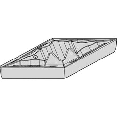 Kennametal - VBMR222 FP Grade KCU10 Carbide Turning Insert - TiAlN Finish, 35° Diamond, 1/4" Inscr Circle, 1/8" Thick, 1/32" Corner Radius - USA Tool & Supply