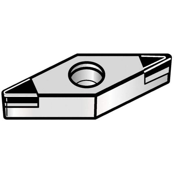 Kennametal - VCGW160408 Grade KBH20 PCBN Turning Insert - 35° Diamond, 3/8" Inscr Circle, 3/16" Thick, 1/32" Corner Radius - USA Tool & Supply