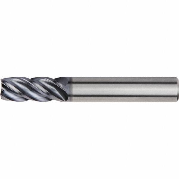 Kennametal - 14mm, 4 Flute, Single End, Solid Carbide, Corner Chamfer End Mill - 83mm OAL, 38° Helix, Right Hand Flute, 26mm LOC, Right Hand Cut - USA Tool & Supply