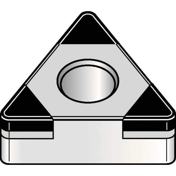 Kennametal - TNGM160408 CB1 Grade KBH20 PCBN Turning Insert - 60° Triangle, 3/8" Inscr Circle, 3/16" Thick, 1/32" Corner Radius - USA Tool & Supply