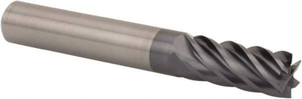 Kennametal - 12mm, 26mm LOC, 12mm Shank Diam, 83mm OAL, 6 Flute, Solid Carbide Square End Mill - Single End, AlTiN Finish, Spiral Flute, 38° Helix, Centercutting, Right Hand Cut, Right Hand Flute - USA Tool & Supply