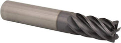 Kennametal - 16mm, 6 Flute, Single End, Solid Carbide, 0.75mm Corner Radius End Mill - 92mm OAL, 38° Helix, Right Hand Flute, 32mm LOC, Right Hand Cut - USA Tool & Supply