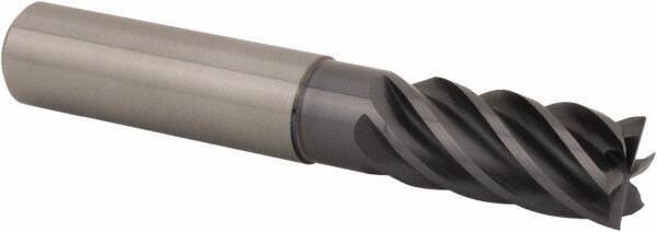 Kennametal - 16mm, 6 Flute, Single End, Solid Carbide, Corner Radius End Mill - 100mm OAL, 38° Helix, Right Hand Flute, 32mm LOC, Right Hand Cut, 48mm Extended Reach - USA Tool & Supply