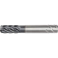 Kennametal - 16mm, 6 Flute, Single End, Solid Carbide, 0.5mm Corner Radius End Mill - 100mm OAL, 38° Helix, Right Hand Flute, 32mm LOC, Right Hand Cut, 48mm Extended Reach - USA Tool & Supply