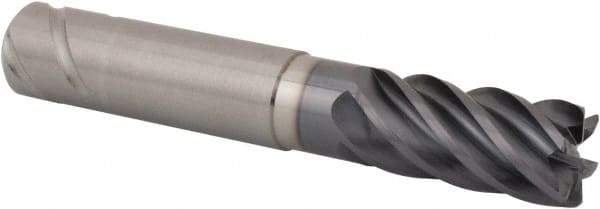 Kennametal - 16mm, 6 Flute, Single End, Solid Carbide, 1mm Corner Radius End Mill - 100mm OAL, 38° Helix, Right Hand Flute, 32mm LOC, Right Hand Cut, 48mm Extended Reach - USA Tool & Supply