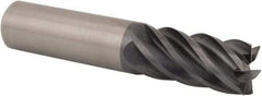 Kennametal - 20mm, 38mm LOC, 20mm Shank Diam, 115mm OAL, 6 Flute, Solid Carbide Square End Mill - Single End, AlTiN Finish, Spiral Flute, 38° Helix, Centercutting, Right Hand Cut, Right Hand Flute, Series UJDE - USA Tool & Supply