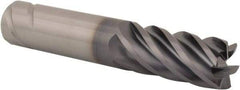 Kennametal - 3/4", 6 Flute, Single End, Solid Carbide, 0.06" Corner Radius End Mill - 4" OAL, 38° Helix, Right Hand Flute, 1-5/8" LOC, Right Hand Cut - USA Tool & Supply