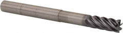 Kennametal - 3/8", 6 Flute, Single End, Solid Carbide, 0.12" Corner Radius End Mill - 3" OAL, 38° Helix, Right Hand Flute, 7/8" LOC, Right Hand Cut, 1-1/4" Extended Reach - USA Tool & Supply
