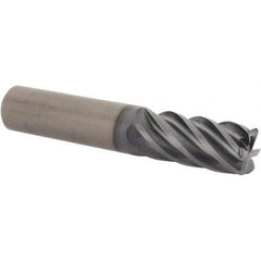 Kennametal - 5/8", 6 Flute, Single End, Solid Carbide, 0.06" Corner Radius End Mill - 3-1/2" OAL, 38° Helix, Right Hand Flute, 1-5/8" LOC, Right Hand Cut - USA Tool & Supply