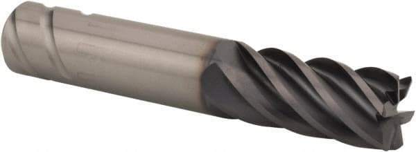 Kennametal - 5/8", 6 Flute, Single End, Solid Carbide, 0.03" Corner Radius End Mill - 3-1/2" OAL, 38° Helix, Right Hand Flute, 1-1/4" LOC, Right Hand Cut - USA Tool & Supply