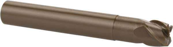 Kennametal - 1/4", 4 Flute, Single End, Ceramic, 0.031" Corner Radius End Mill - 2" OAL, 40° Helix, Right Hand Flute, 3/16" LOC, Right Hand Cut, 1/2" Extended Reach - USA Tool & Supply