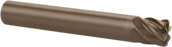 Kennametal - 1/2", 6 Flute, Single End, Ceramic, 1/16" Corner Radius End Mill - 2-3/4" OAL, 40° Helix, Right Hand Flute, 3/8" LOC, Right Hand Cut - USA Tool & Supply