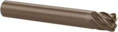 Kennametal - 4mm, 6 Flute, Single End, Ceramic, 0.5mm Corner Radius End Mill - 50mm OAL, 40° Helix, Right Hand Flute, 3mm LOC, Right Hand Cut - USA Tool & Supply